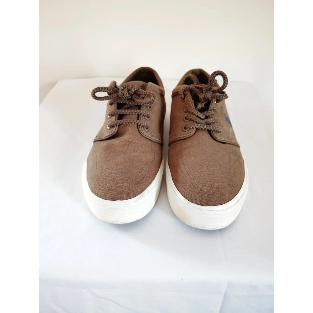 Polo Ralph Lauren Men 7.5D Brown Faxon Low-Top Old Money Preppy Resort Sneakers